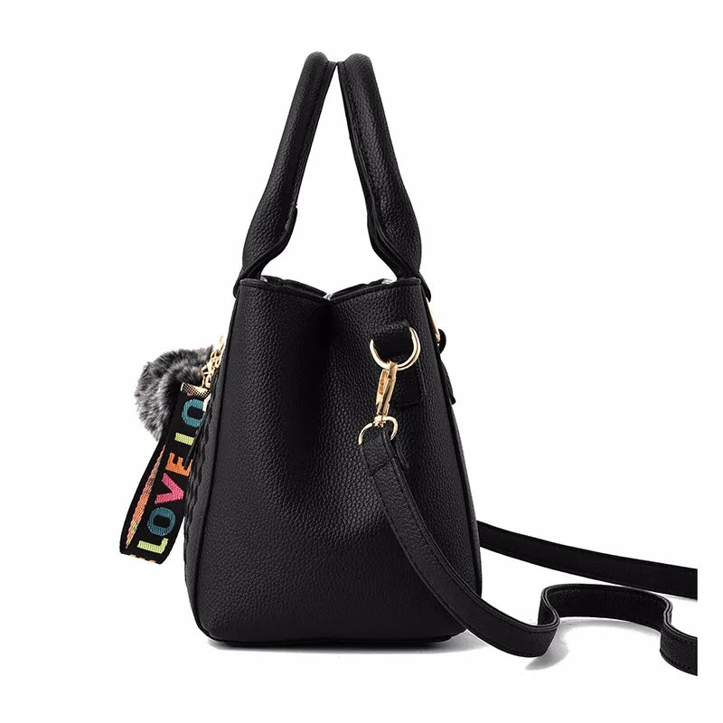 Embroidered Leather Messenger Bag