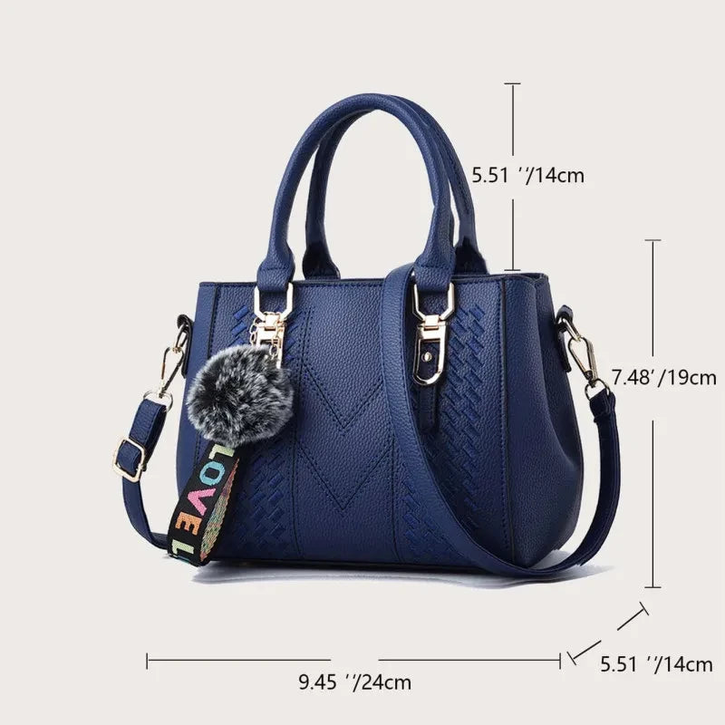 Embroidered Leather Messenger Bag