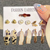 Vintage Bohemian Pearl Hoop Earrings Set
