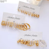 Vintage Bohemian Pearl Hoop Earrings Set