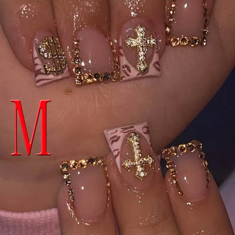 Glitter Diamond French Press On Nails